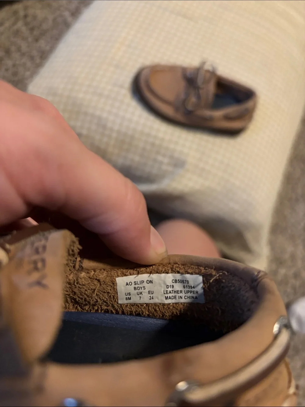 Sperry Kids Brown Leather Moccasin Boat Shoes